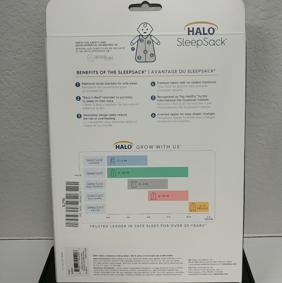 Halo SleepSack 100% Cotton Large 12-18M Wearable Blanket Animal Print Neutral - Picture 10 of 13